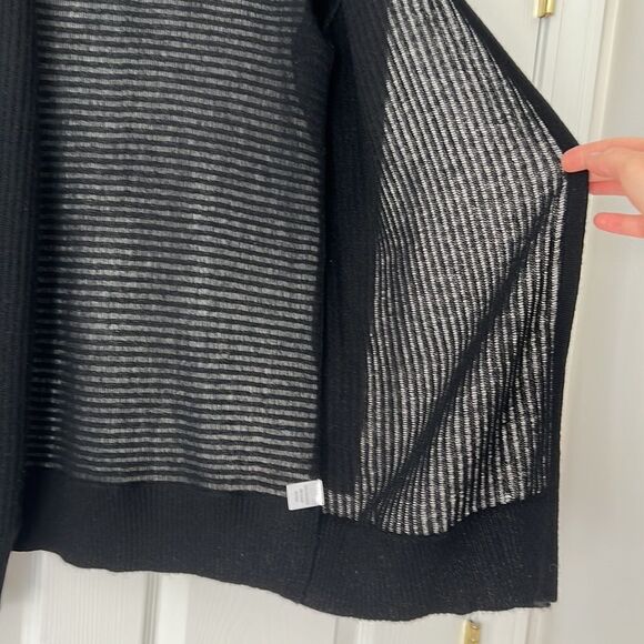 Max studio 100% pure black cashmere cardigan Sz medium - Picture 5 of 6